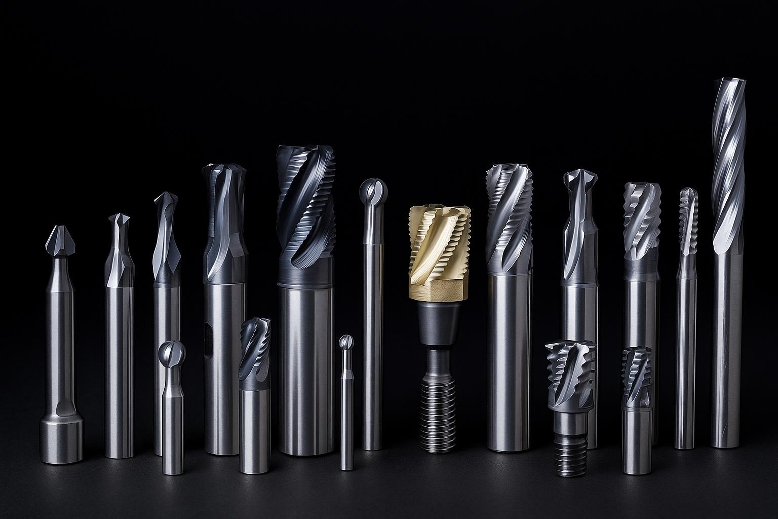 punte, frese, alesatori, allargatori, brocce, sgrossatori, maschi realizzati in acciai da utensile ad alte prestazioni